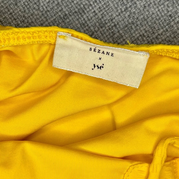 SÉZANE x YSÉ Yellow Ribbed One Piece Swimsuit! Perfect Condition! - Picture 4 of 6